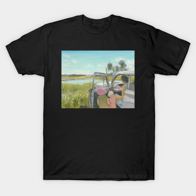 Rest Stop in the Country T-Shirt by Jaana Day